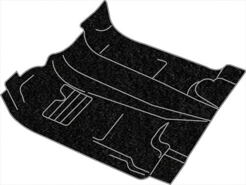 Mustang Floor Carpet Coupe & Hatchback Black (82-93)